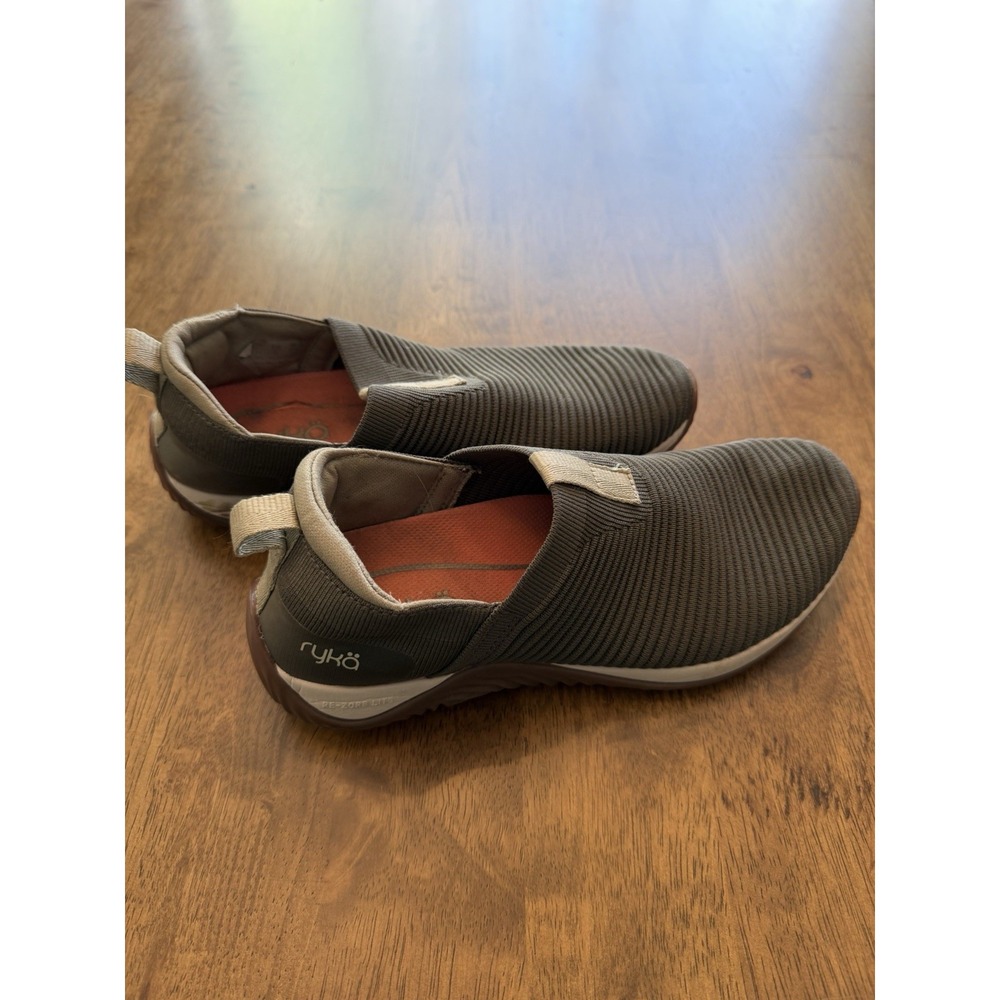 Ryka Echo Knit Womens Slip On Sneakers Size 7M Gray Walking Shoes Comfort Travel